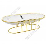 Блюдо на металлической подставке, овал 25см