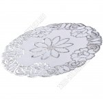 Ажурная салфетка, серебро, кругл (d30см) 