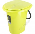 Ведро-туалет 17л нагруз.до 100кг,сиденье/крышка,салатов (38х32 h38см) Пластик Репаблик (7)