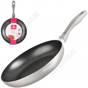 Lumiere Сковорода d28см,серый перламутр,толщина стенок 2,5мм,индукционное дно 2,5мм,2-х слойное покрытие Xylan Plus,бакелитовая ручка (4) 