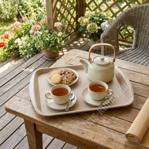 Поднос прям, латте (36х25 h2,5см) (12) 