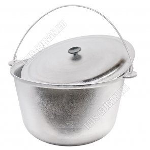Казан походный 40л d40 h35см с металлической крышкой и дужкой (3) 