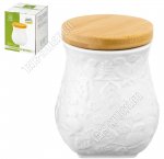 Птички на ветке /Бамбук Банка для сыпучих 700мл h13 d10см