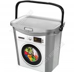 Контейнер д/стир.порошка 6л (24,5х17 h24см) т.серый,с ручкой (20) 