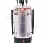 Шашлычница эл.1000Вт 5шампур.с автовращ,загр.1кг,время пригот.15мин, защит.кожух, нерж./пищ.алюм.мат-л, съёмн.детали 