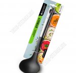 Strict Половник (нержвеющая сталь+нейлон) L33 d10см,отверстие д/подвешивания,черно/серебристый (12) 