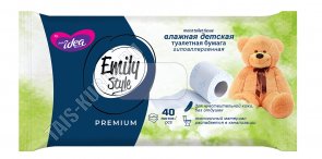 Влажная туалетная бумага,детская 40шт 