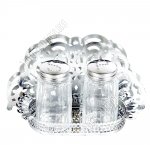 Набор для специй 2шт*50мл (метал+стекло) с салфетницей 