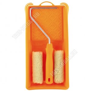 Валик и Малярный н-р д/фасадных работ 2пр (кювета 150х290мм и мини-валик 110мм,мехов.12мм) 