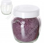 Megan/Белая крышка Баночка 0,5л d10 h10,5см, б/уп (20)