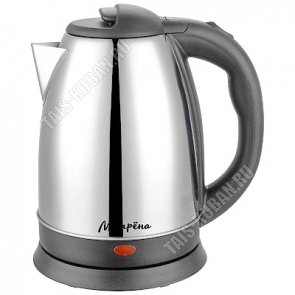 Чайник нерж.1,8л 1500Вт диск,защ б/воды,повор.360,свет.индик,автомат выкл,серебр черн ручк (12) 