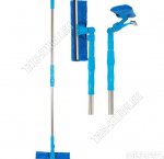Окономойка телескоп.алюм.ручка L85-120см,поворотн.насад.L25см,синий (36) 