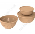 Дуршлаг 4,0л +Миска с крышк 2шт,какао (2,3/5,6л) (9)