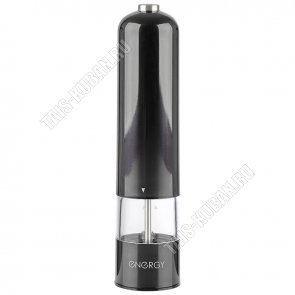 Мельница для специй электрическая h23см, пластик, черный, батарейки АА 4шт (не входят в  комплект), подарочная упаковка (30) 