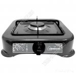 Плита газ. 1конф,давл.2800Ра, рег.t, 29х32х6,5см,черн (4)  Homestar 
