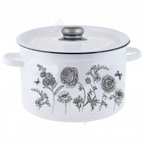 Je t’aime Кастрюля белый (цилиндр) 7,0л (4) 