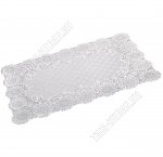 Ажурная салфетка, серебро, прямоугольная (30х46см) 