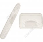 Н-р дорожн 2пр. прозрачн (мыльница с крышк +футляр д/зубн.щетки) (45)