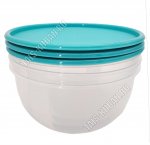 Контейнер круг, Н-Р 3шт *1,0л с крышк.(d16,5 h11,5см) (10) 