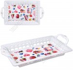 Поднос декор,с борт, прям.(36х24 h3,5см) 