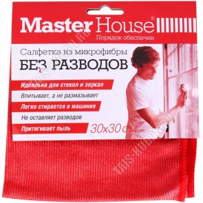 Салфетка микрофиб. (30х30см) 250г/м2, д/стекол,зеркал (20/200) 