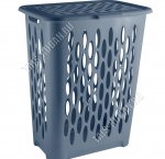 Корзина д/белья 37л с крыш,графит, прям (4) 
