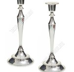 Подсвечник (металл) н-р 2шт на 1свечу h25см, п/серебро, п/у (30) 