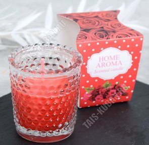 Свеча (парафин) арома, в стакане d6 h5,5см