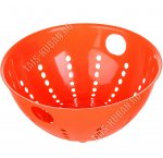 Дуршлаг 2 вырубн.ручк, оранж, кругл (d22 h9,5см) (35) 