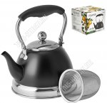 Чайник нерж 1,0л черн.матов,нерж.ситечко (12)