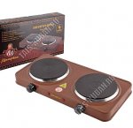 Плита эл.эмаль/2конф. БЛИН 2000Вт, терморег, цв.коричн карт/уп 