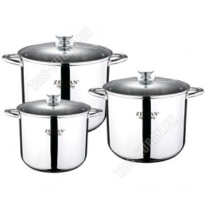 НАБОР кастрюль 3шт (баки 7,5/9,5/12,0л d22/24/26см) (2) 