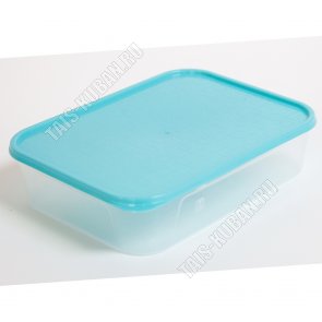 Контейнер бирюзовый/прозр, прямоуг 1,2л (40) 