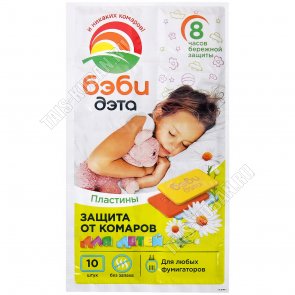 ДЭТА BABY Пластины для фумигатора 10шт от комаров (50) 