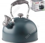 Чайник нержавеющая сталь 2,2л со свистком,черный (12) 