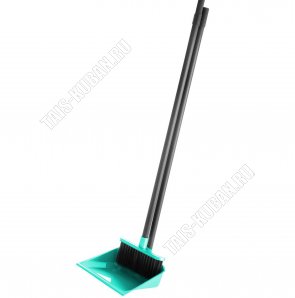 Набор Совок 19х15см +Щётка L6см,ворс 7см,вертикал.ручка h72см,аквамарин Svip (64) 