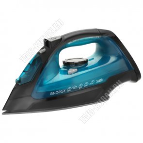 Утюг с керамической подошвой 2600Вт пар 23г/вода 350мл, цвет черный/бирюзовый (10) 