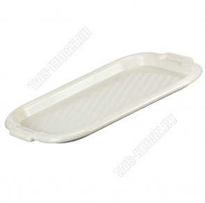 Поднос прям.(39x27 h2,5см) бел.ротанг (17) 