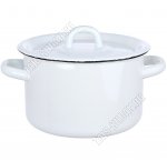 Белый Кастрюля (цил) 2,0л,мет.крыш (8)