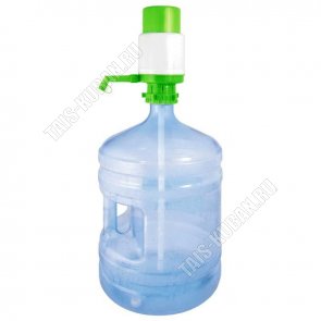 .Помпа (механическая) для бутылки 19л 23х11,8см, забор.труба 45см, носик с заглушкой, зеленая, Energy (24) 