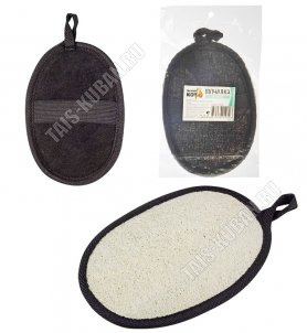 Мочалка массажная,с люфой  L16х11 толщ.0,5см 