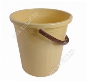 Ведро 14л (d34 h33см) беж/темн.корич (10) 