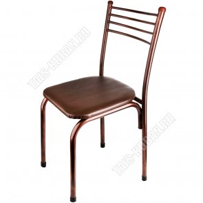 Стул с жест.квадрат.спинк,квадр.сиден.(40х40 h85см) коричневый/коричневый нагруз.до 200кг (8) 