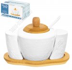 Снежинки Набор Сахарница 300мл, солонка 40мл, перечница 40мл 