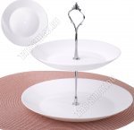 Белая Фруктовница 2х ярус d19см h24см б/у