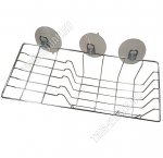 Корзинка настен,прям L27х14 h9см,отд.д/ мыльниц,хром,креплен.на 3 присос. (36)