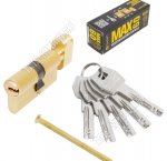 СТАНДАРТ Механизм д/врезн.замков цилиндр (30х30B),перф.ключ/верт, в комп-те 5 ключ, цинк.спла, мат.золото (10)
