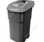 Бак д/мусора на колес 90л черный (53х49,5 h85см) Бытпласт (2) 