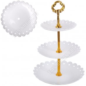 Фруктовница 3-х яр, круг (d22/18/15 h30см) 