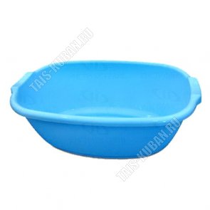 Таз овал 15л с ручк (33х18 h30см) голуб (10) 